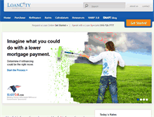 Tablet Screenshot of loancityhomeloans.com